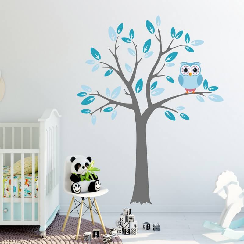 Sticker - Baum mit Baby-Eule I.